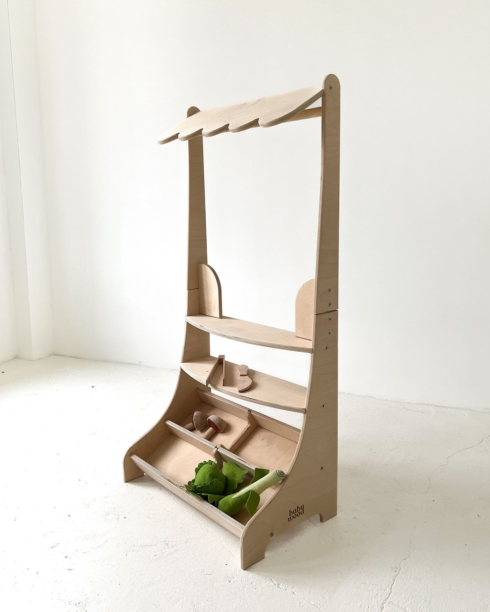 Wooden market stall for children