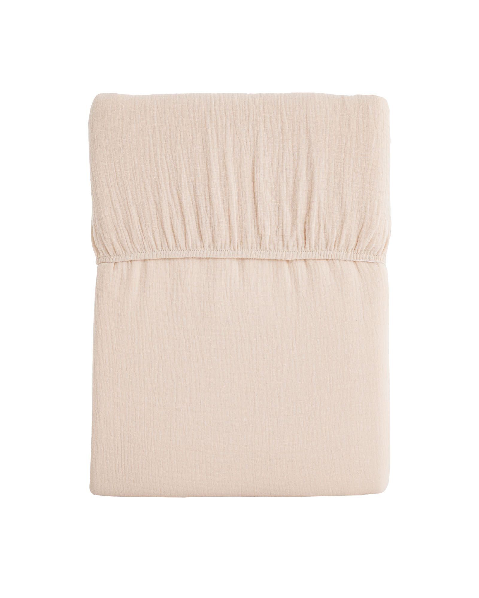 Muslin Bed Sheet - Beige