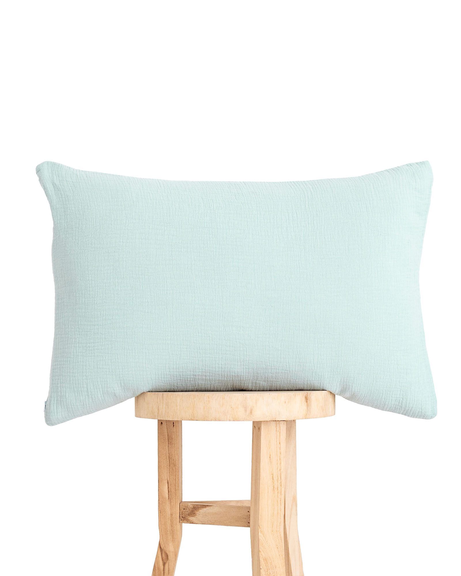Muslin Pillow Case - Mint