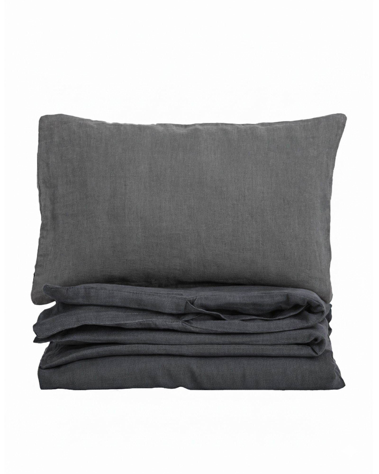 Linen Baby Bedding Set Classic, Colour: Charcoal