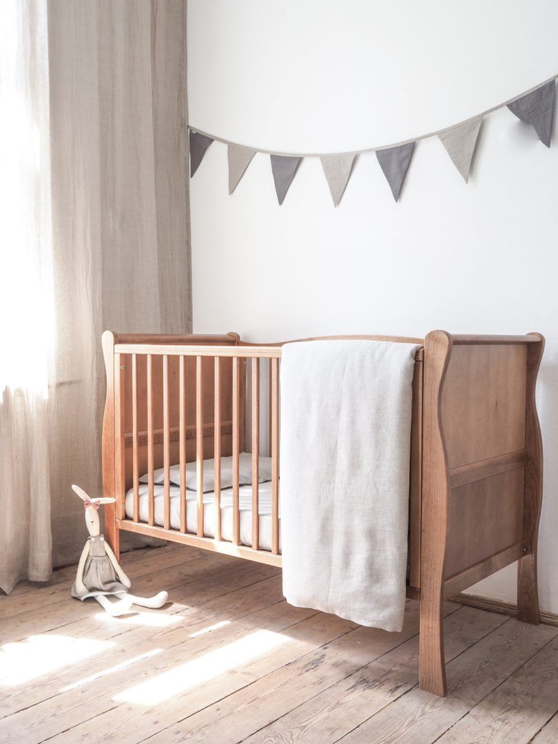 Linen Baby Bedding Set Classic, Colour: Natural linen