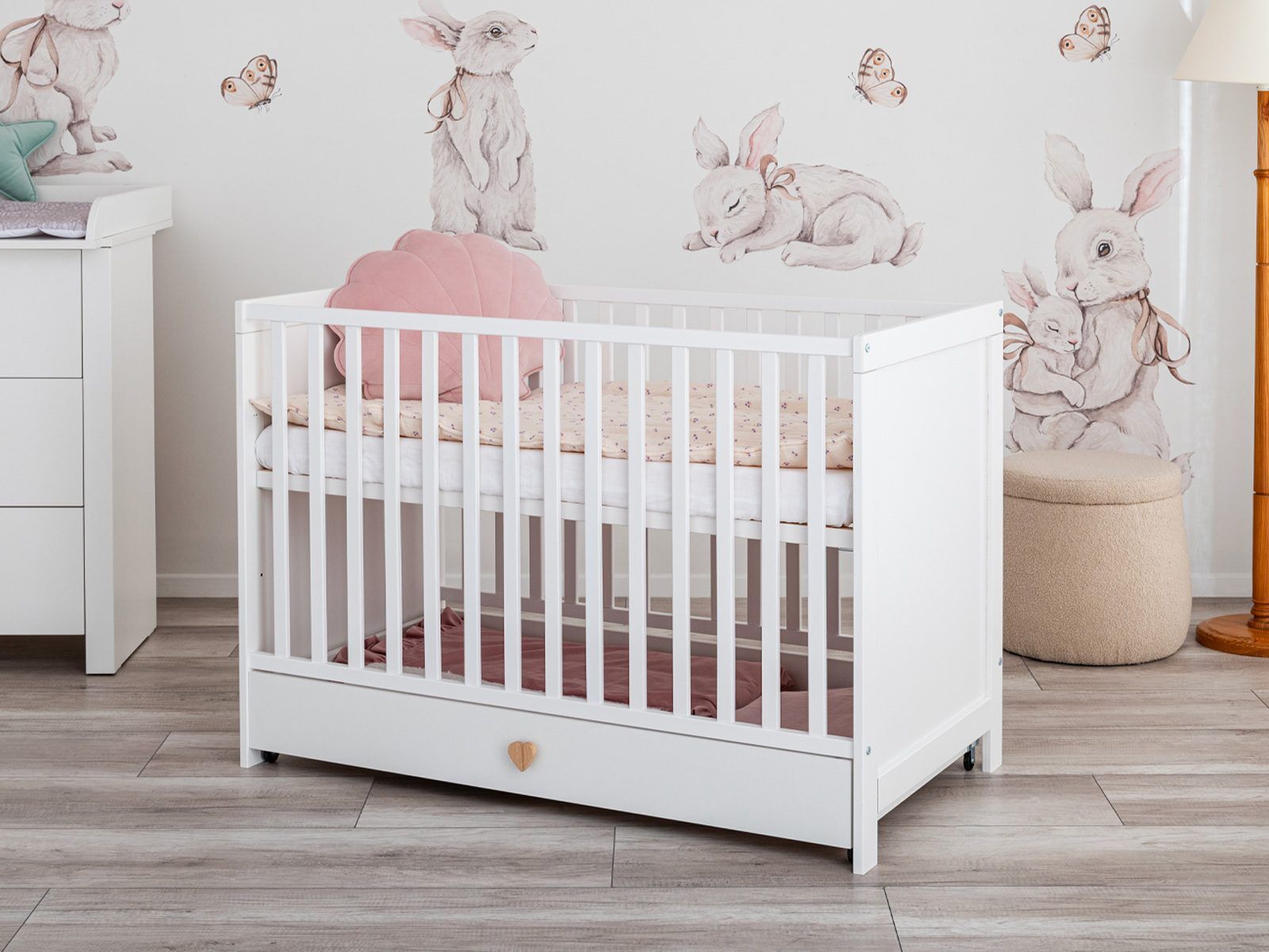 Baby Cot Bed Little Heart 120×60