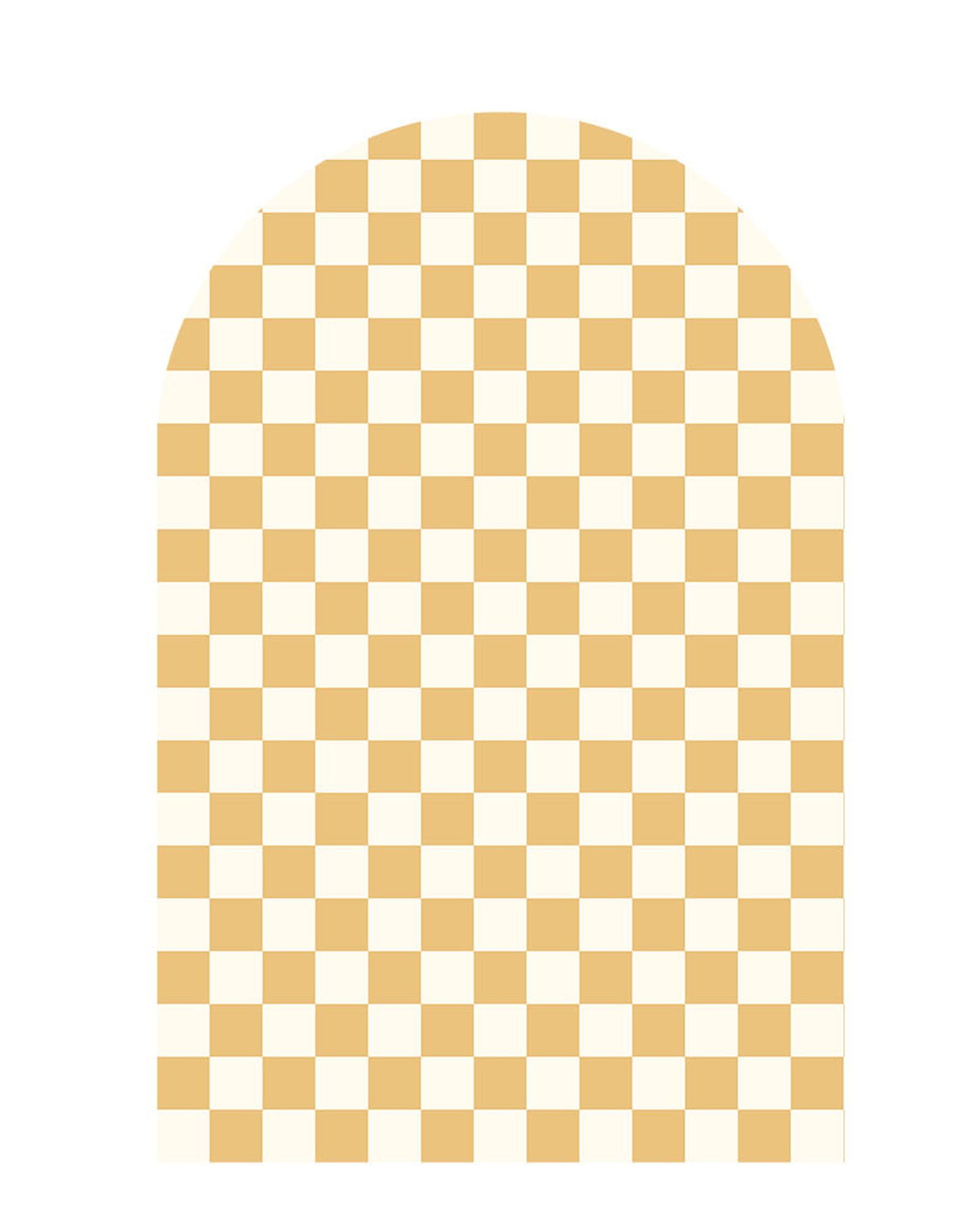Wall Stickers - Checkerboard Arch - Mustard