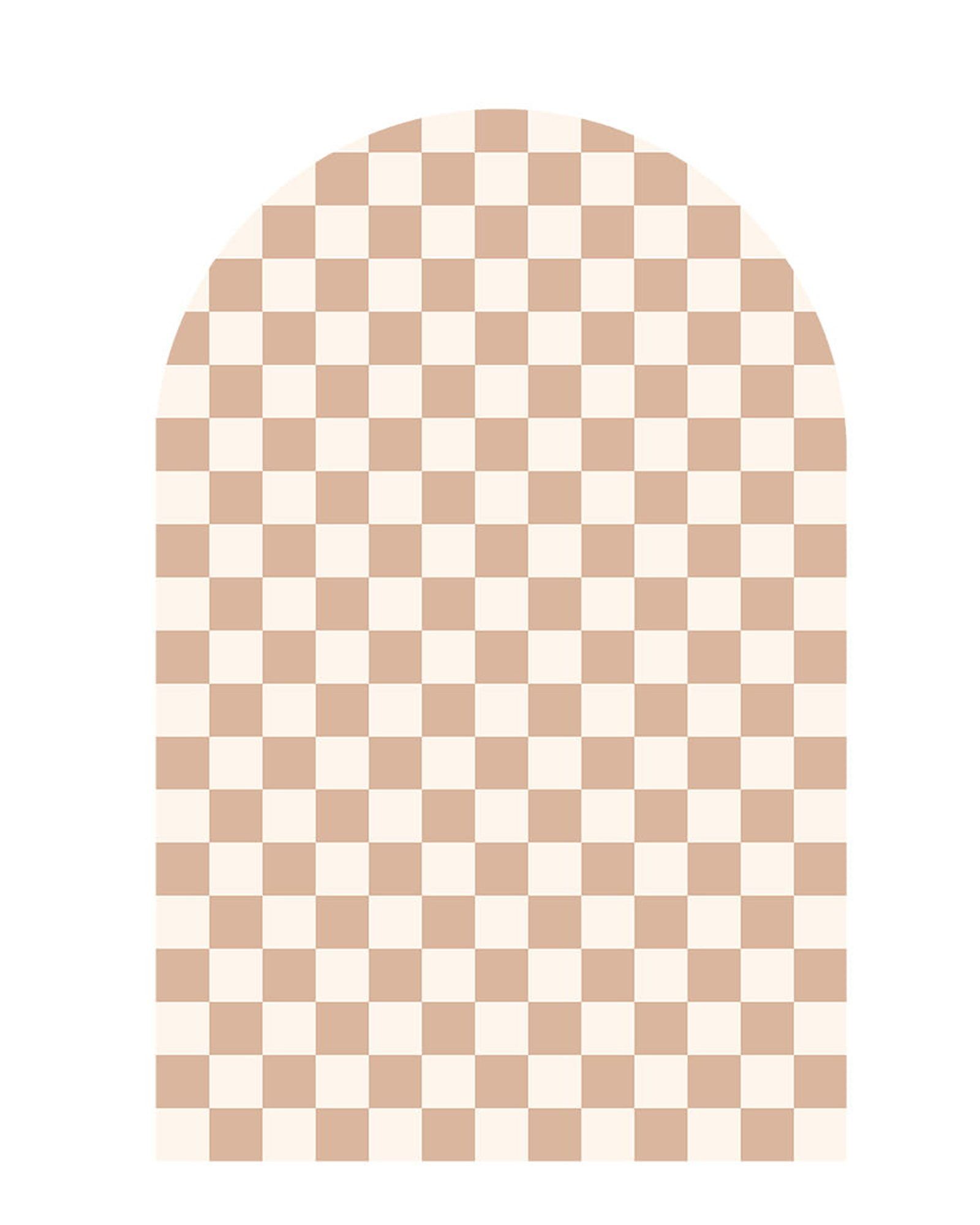 Wall Stickers - Checkerboard Arch - Caramel