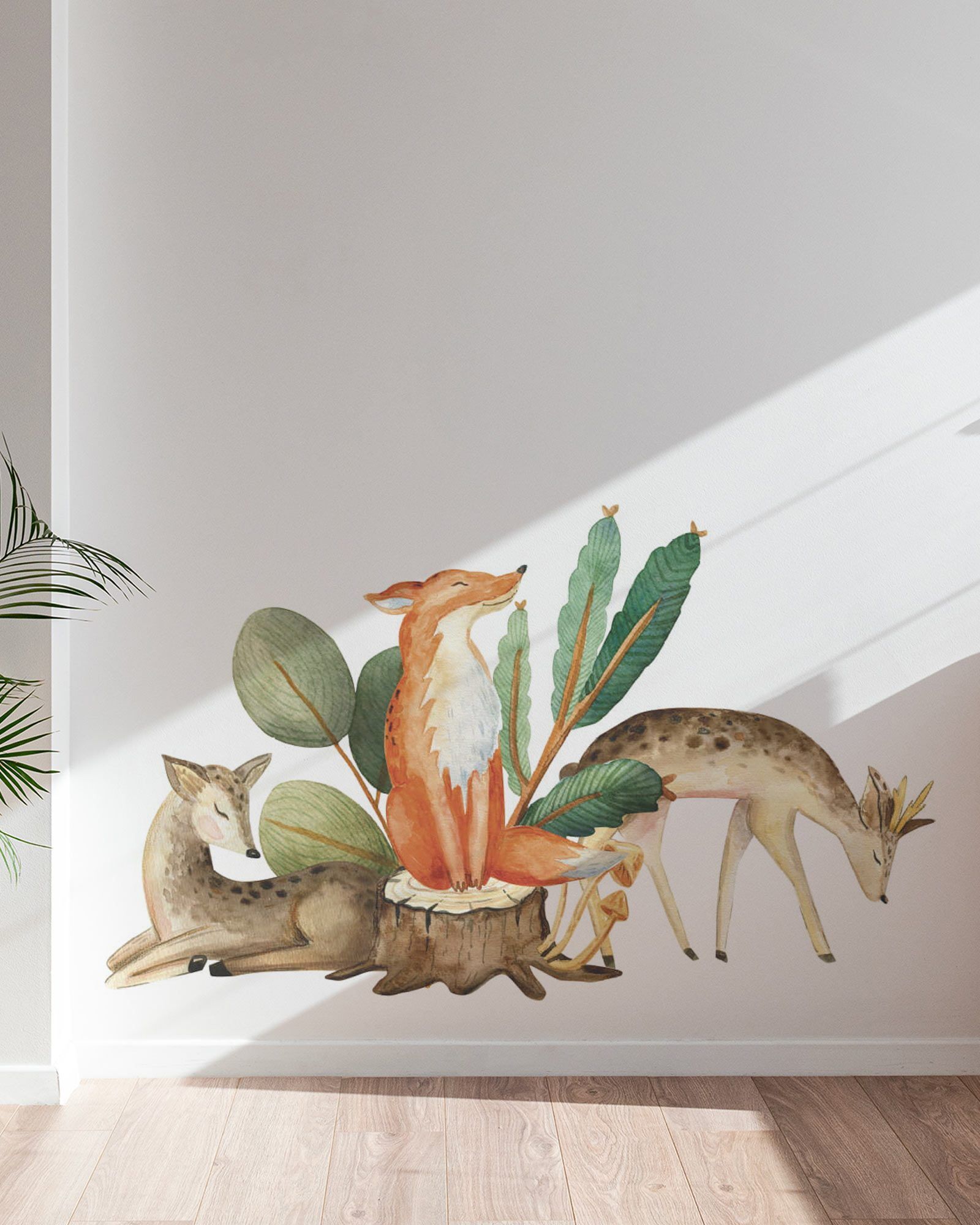 Wall stickers - Fox on a stump.