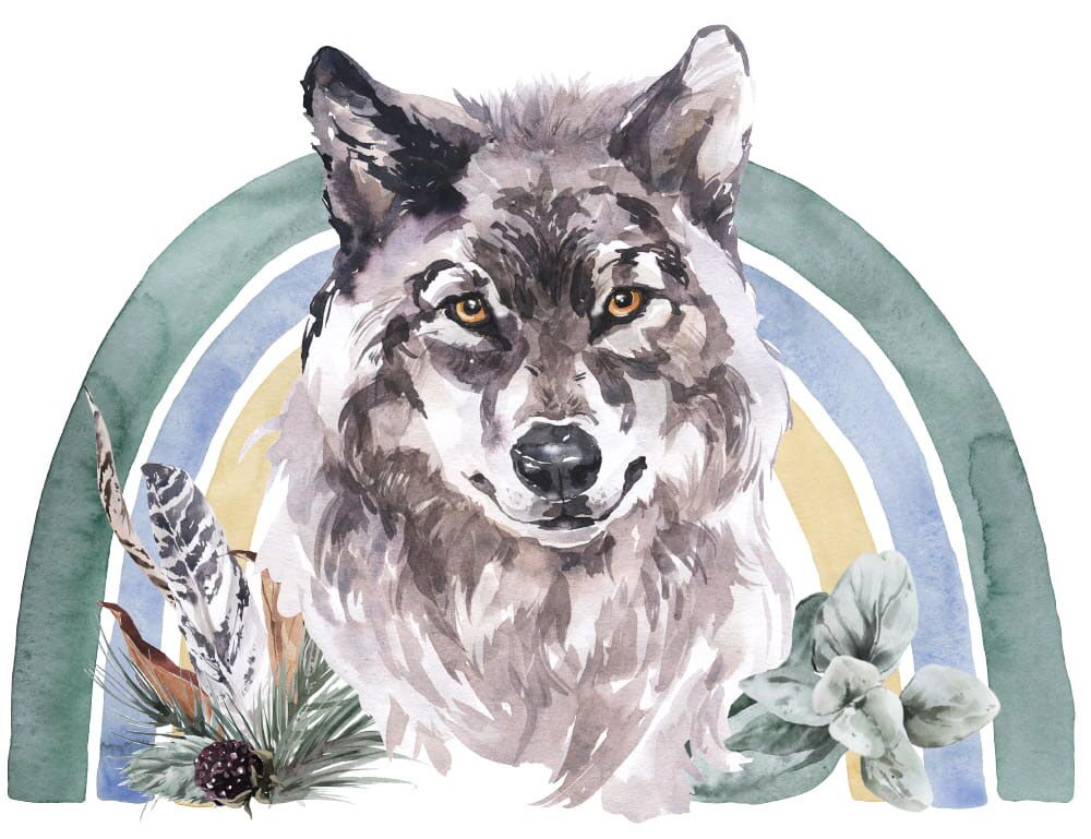 Wall stickers - Rainbow - Wolf 2